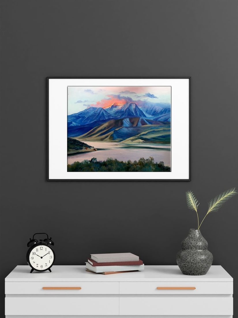 Oil painting Sunset behind the mountains Serdyuk Boris Petrovich - 2