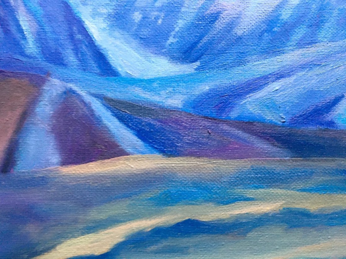 Oil painting Sunset behind the mountains Serdyuk Boris Petrovich - 6