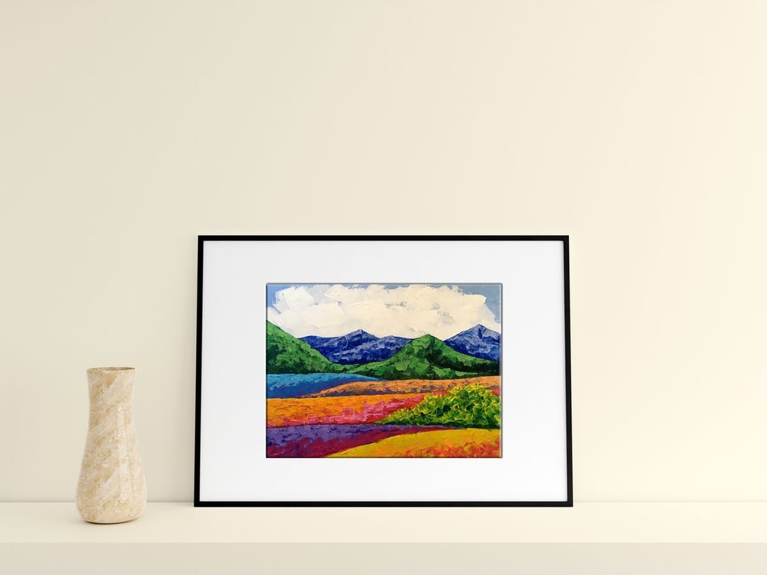 Oil painting Fresh air in the mountains Zadorozhnya V. V. - 2