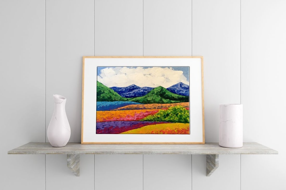 Oil painting Fresh air in the mountains Zadorozhnya V. V. - 3