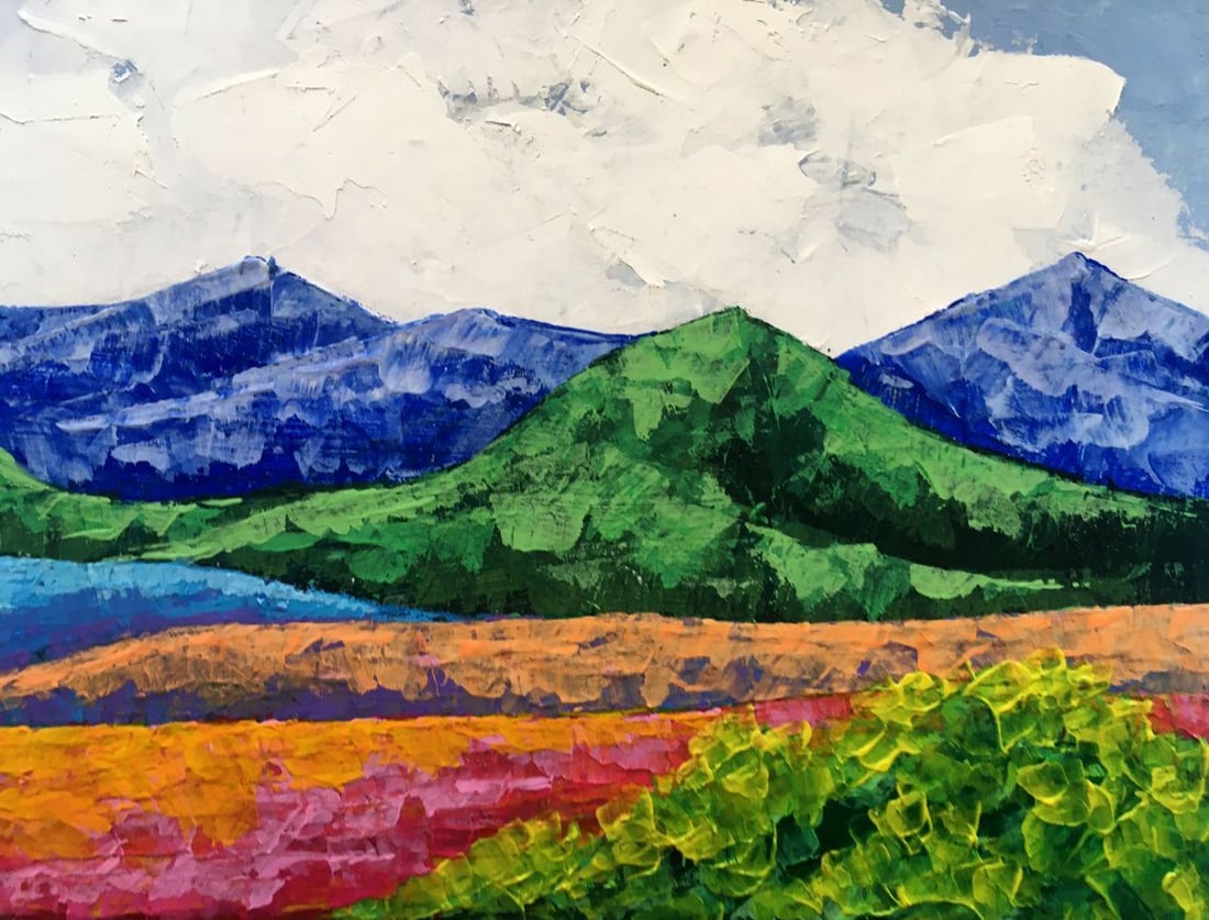 Oil painting Fresh air in the mountains Zadorozhnya V. V. - 4