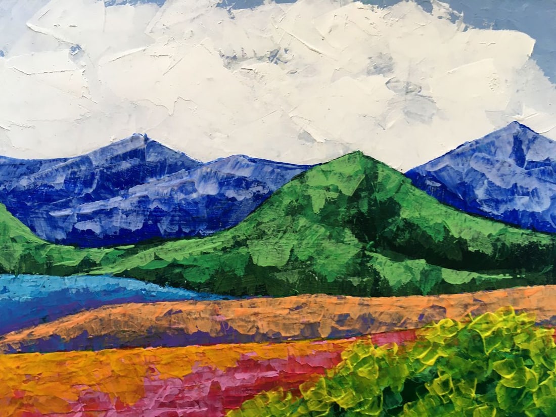 Oil painting Fresh air in the mountains Zadorozhnya V. V. - 7