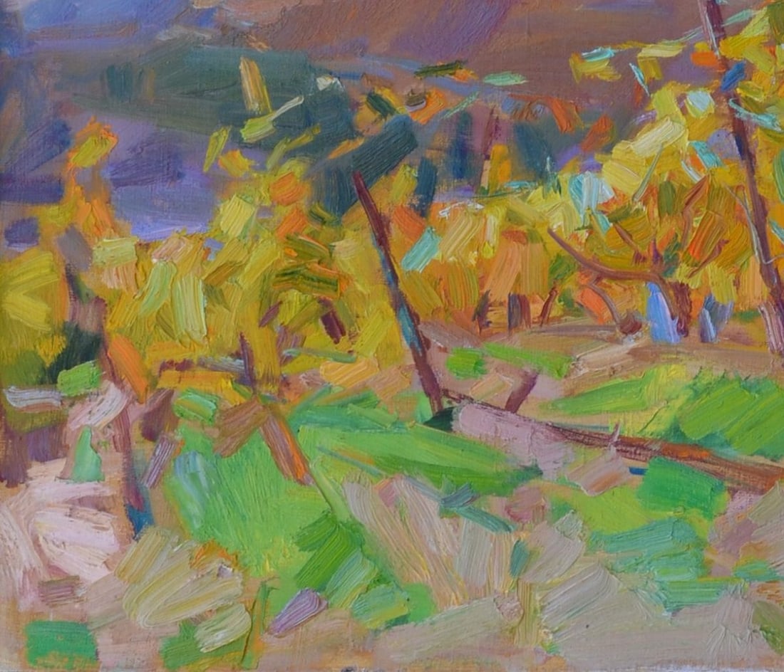Oli painting Autumn vineyards Tepeta Miacheslav - 6