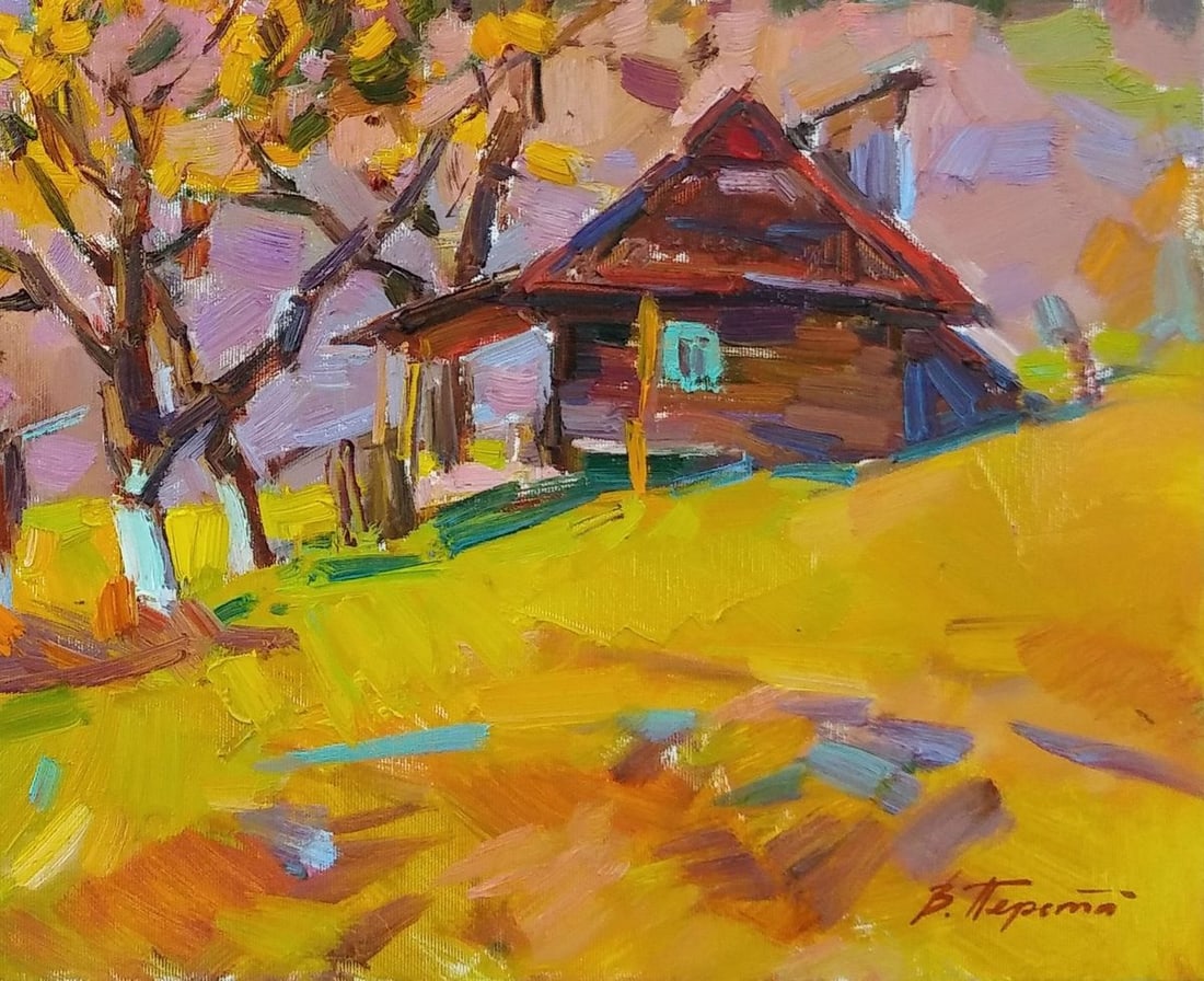 Oli painting A house in the mountains Tepeta Miacheslav - 3