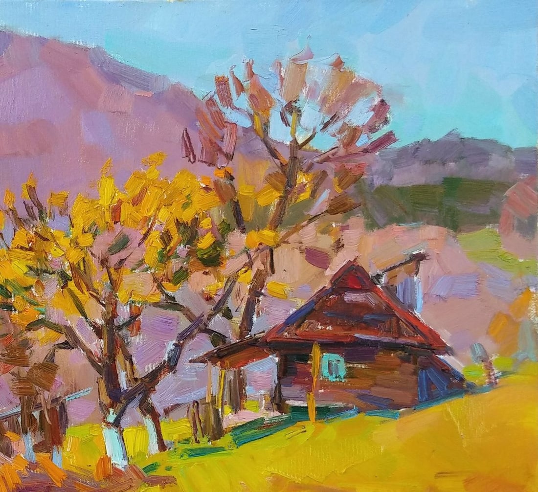 Oli painting A house in the mountains Tepeta Miacheslav - 5