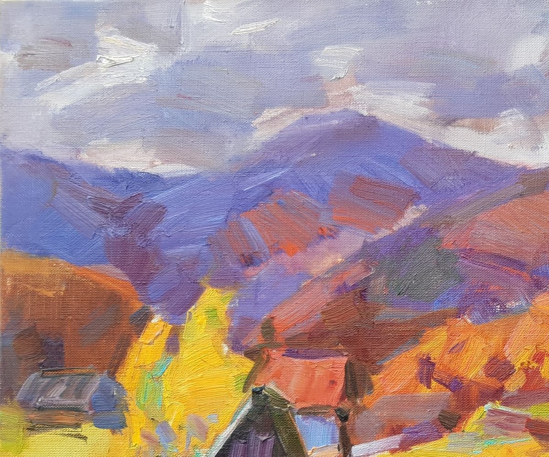 Oli painting Autumn Carpathians Tepeta Miacheslav - 2