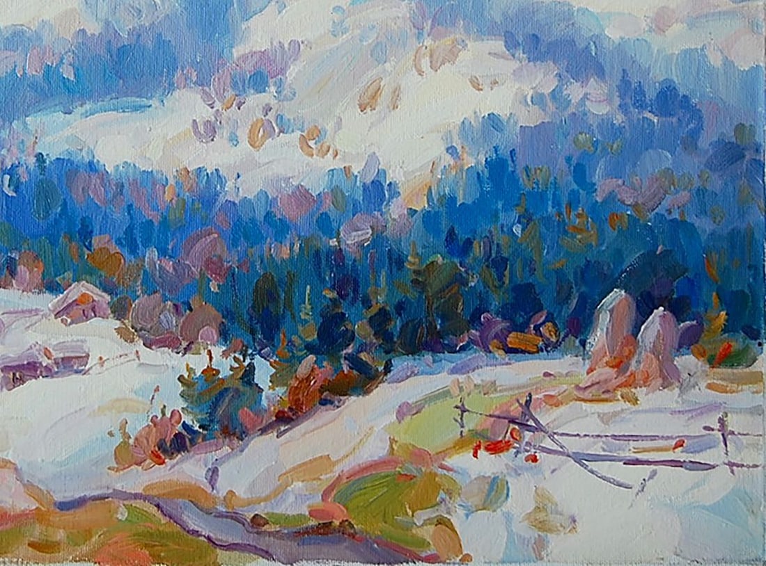 Oil painting Yablunytsky Pass Kotmin Dmitry - 5