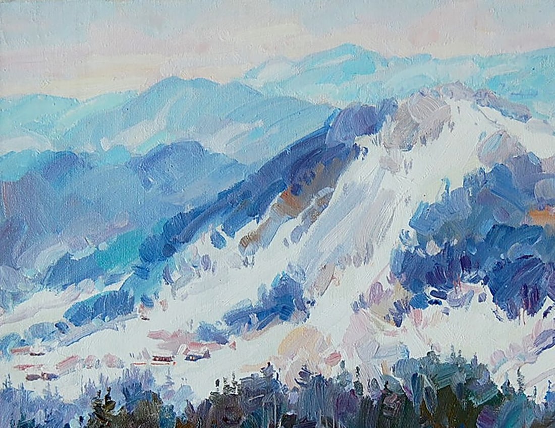 Oil painting Carpathians in Bukovel Kotmin Dmitry - 2
