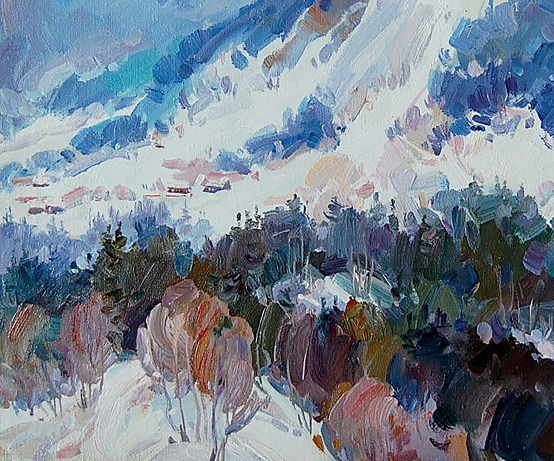 Oil painting Carpathians in Bukovel Kotmin Dmitry - 4