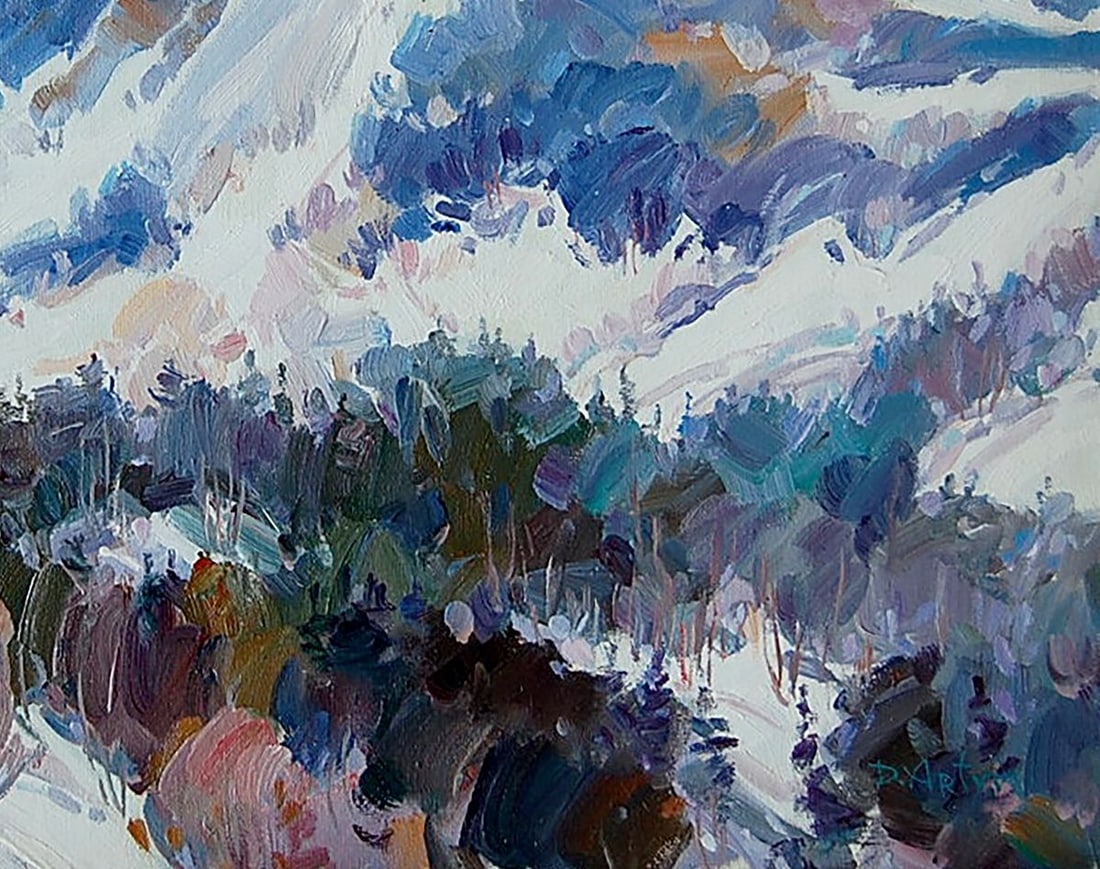 Oil painting Carpathians in Bukovel Kotmin Dmitry - 5
