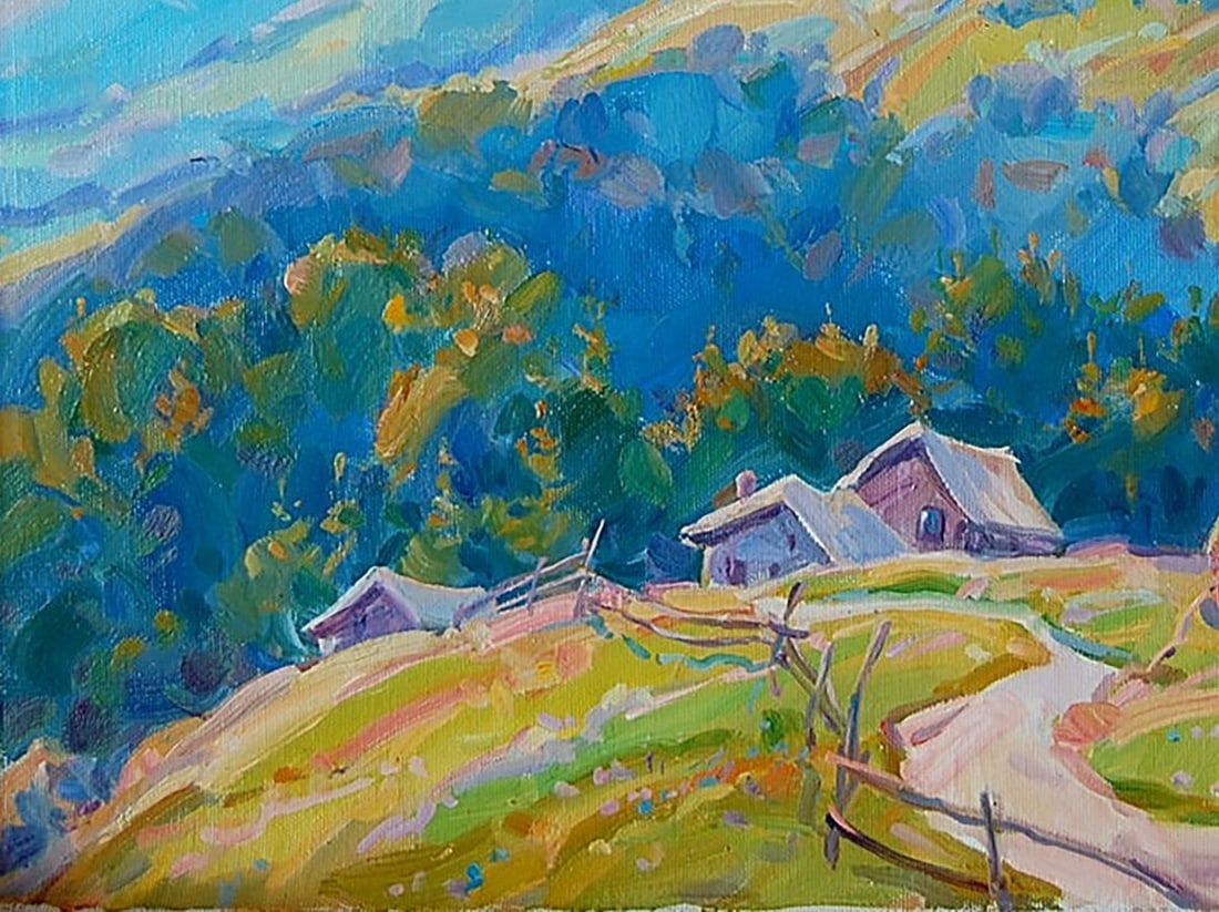 Oil painting Carpathians. Summer Kotmin Dmitry - 4