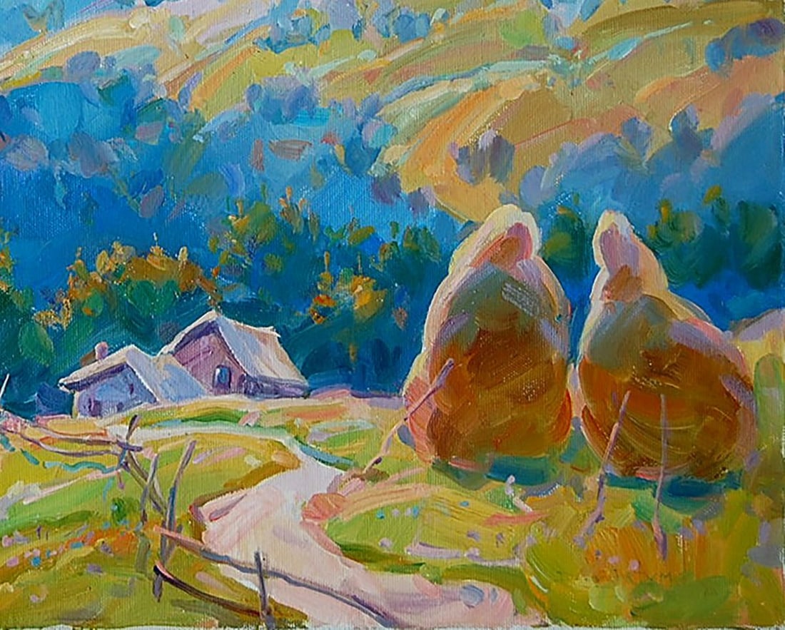 Oil painting Carpathians. Summer Kotmin Dmitry - 5