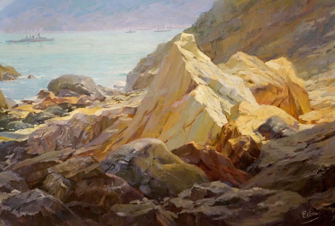 Oil painting Ships in the distance Sevets Victor Stepanovich - 5
