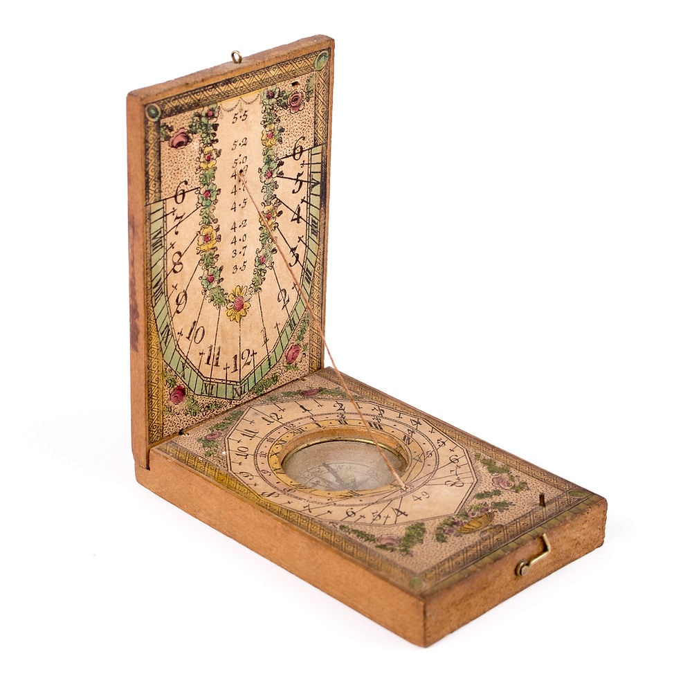 Diptych Sundial & Compass by Beringer 18th . - 4