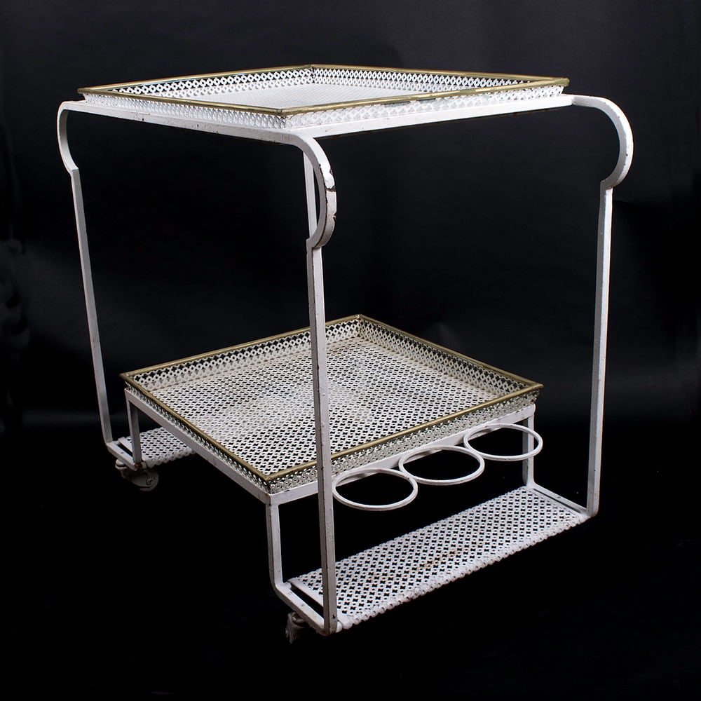 FRENCH MODERNIST serving table MATEGOT original paint - 3