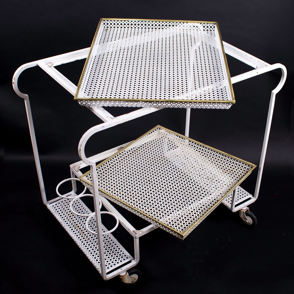 FRENCH MODERNIST serving table MATEGOT original paint - 4