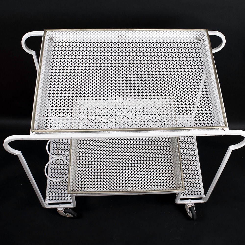 FRENCH MODERNIST serving table MATEGOT original paint - 6