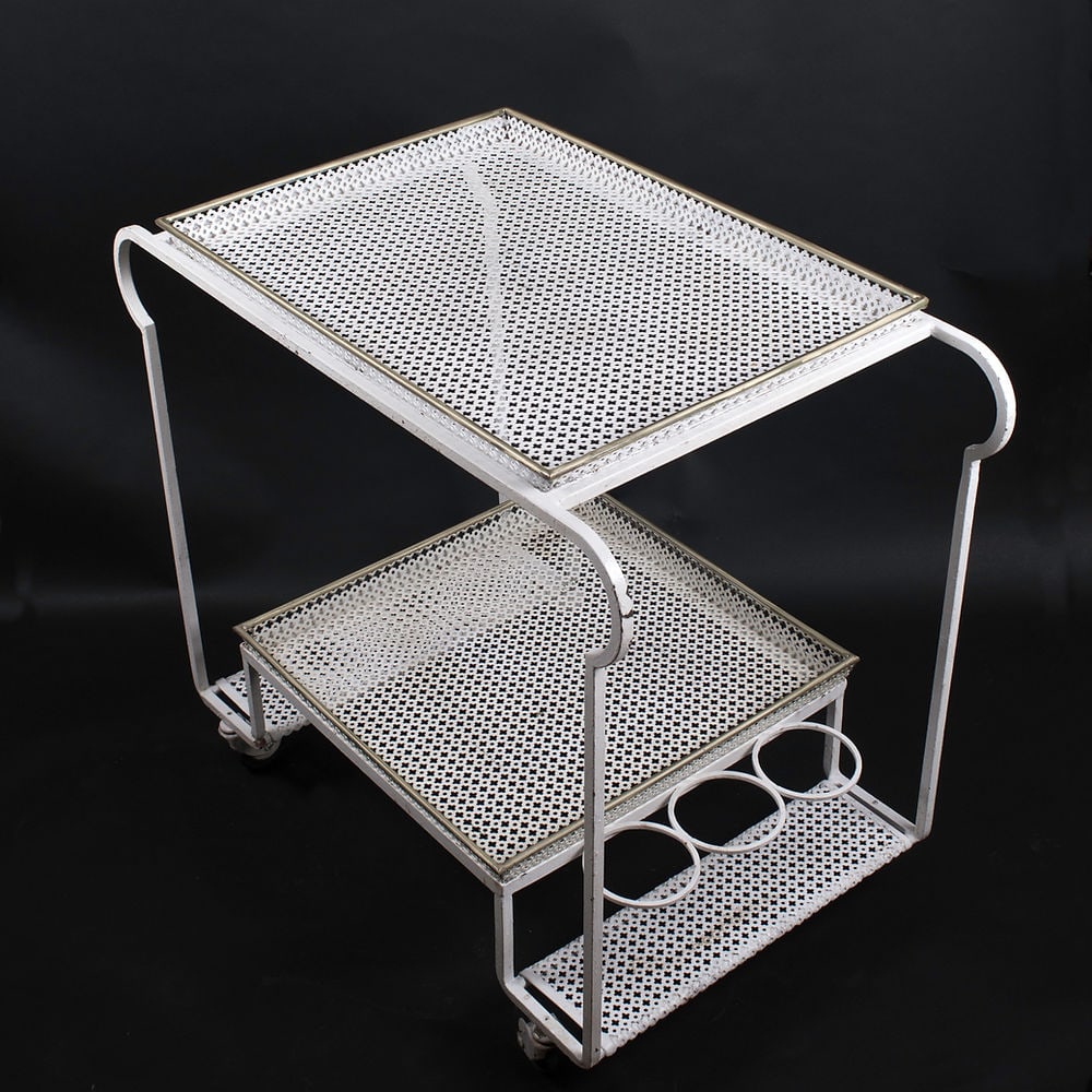 FRENCH MODERNIST serving table MATEGOT original paint - 7