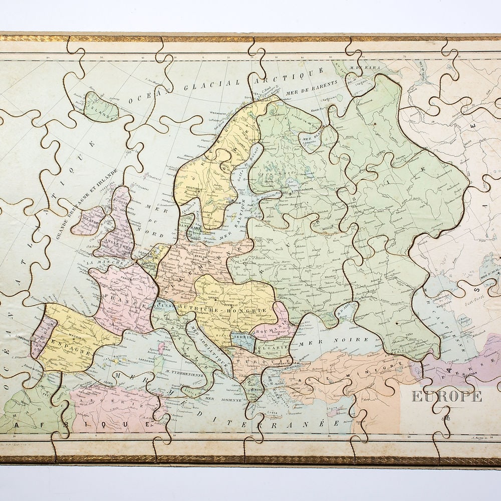 JJF Jouet et Jeux Francais Atlas puzzle set 1904 Paris - 2
