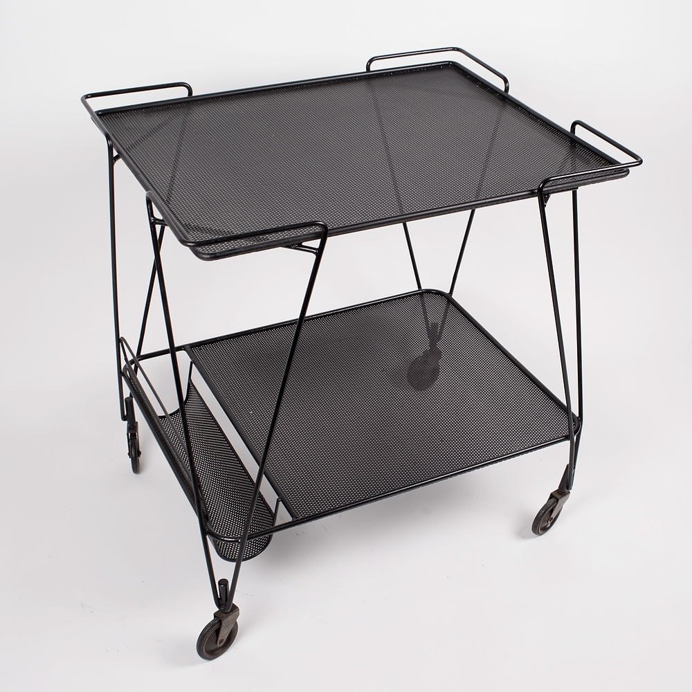 FRENCH MODERNIST Black serving table MATEGOT Mid century (1 of 7)