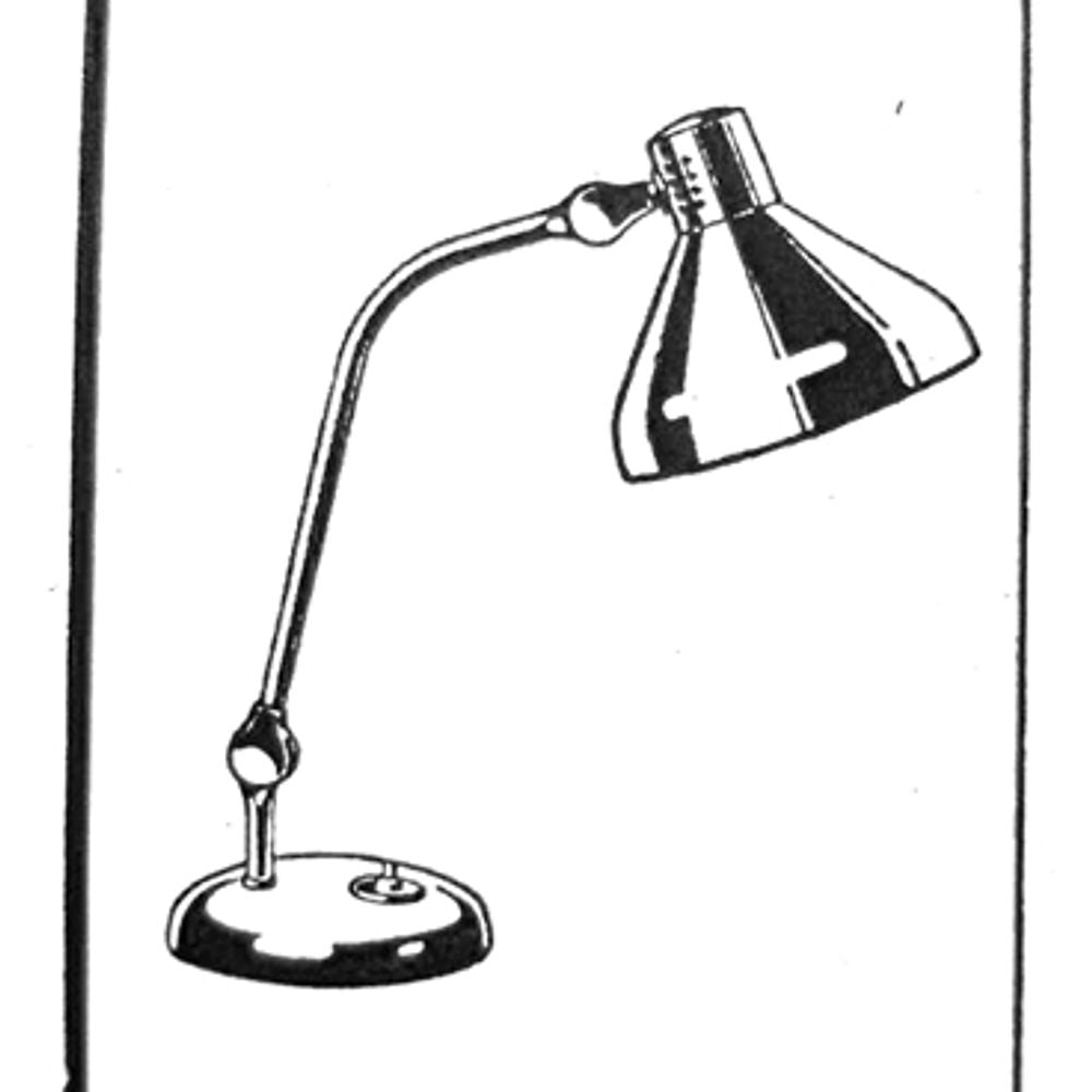FRENCH MODERNIST INDUSTRIAL DESK LAMP JUMO GS1 - 4