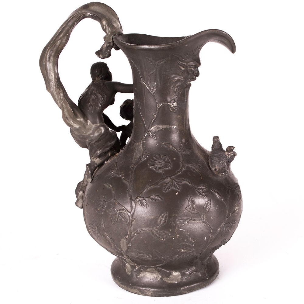 Elsie Thomas Ward HERING (1872-1923) pewter vase with decoration - 2