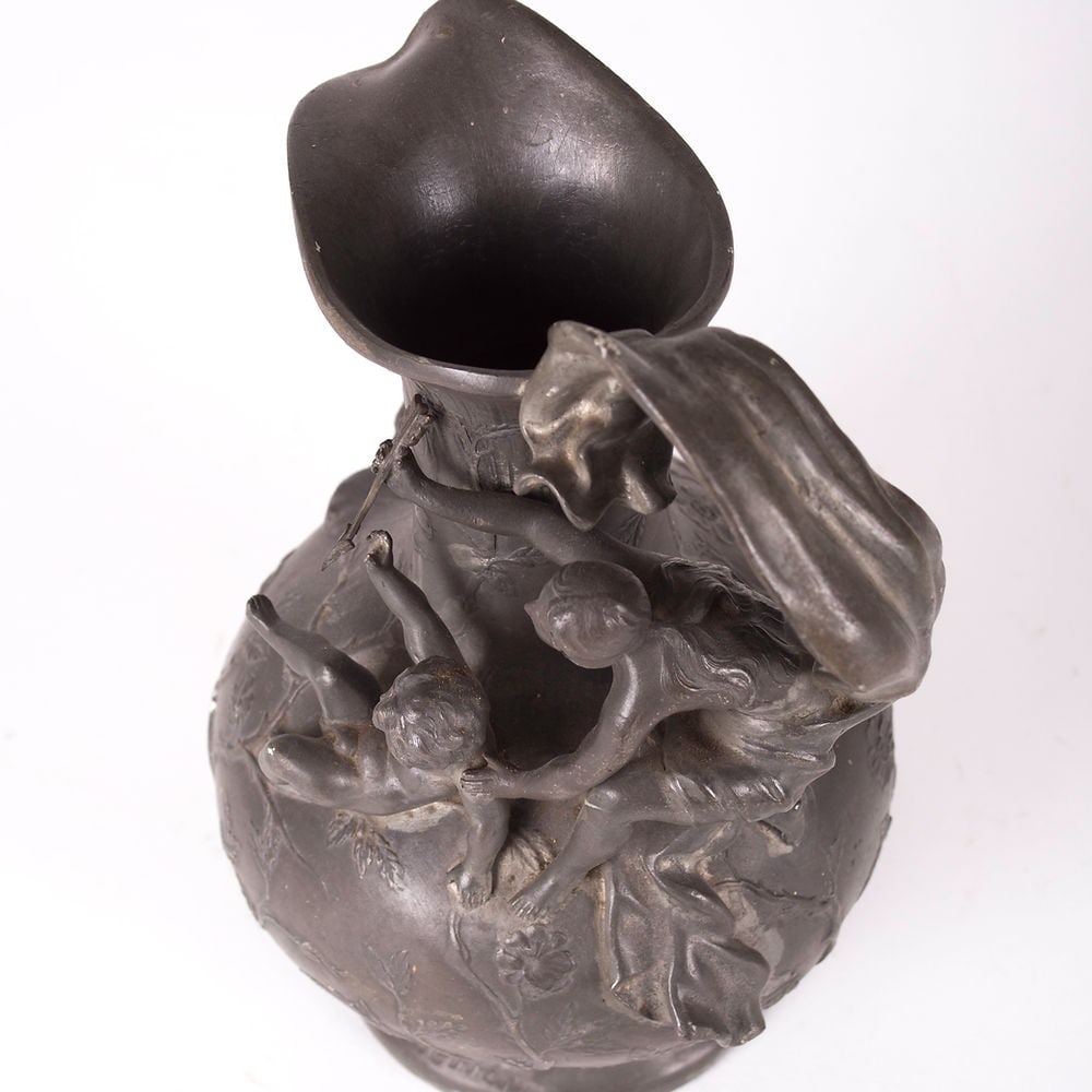 Elsie Thomas Ward HERING (1872-1923) pewter vase with decoration - 4
