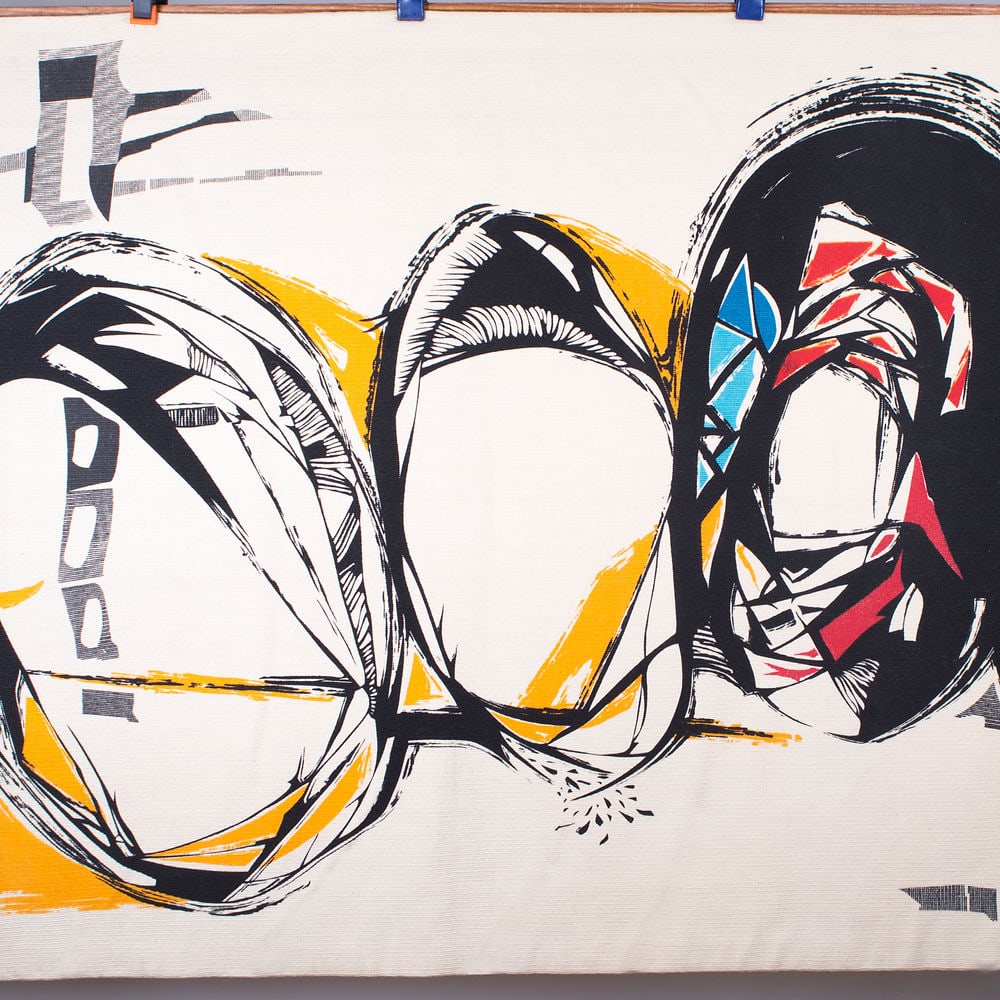 Mathieu Mategot tapestry Robert Four silk screened signed Totem - 3
