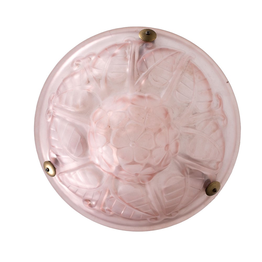 FRENCH Art-Deco Chandelier Degue David Guéron pink - 3