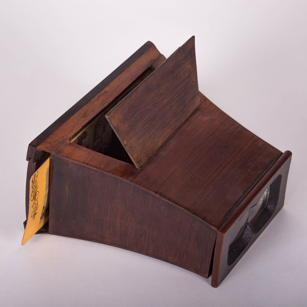 Antique French stereoscopic viewer mahogany 19th. - 2