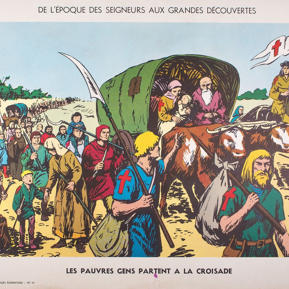 Vintage History French School Poster, Sudel , plate 11 and 15 double s - 2