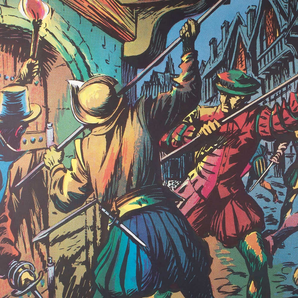 Vintage History french School Poster, Georges Lang 18 and 22 circa 1950 - 2