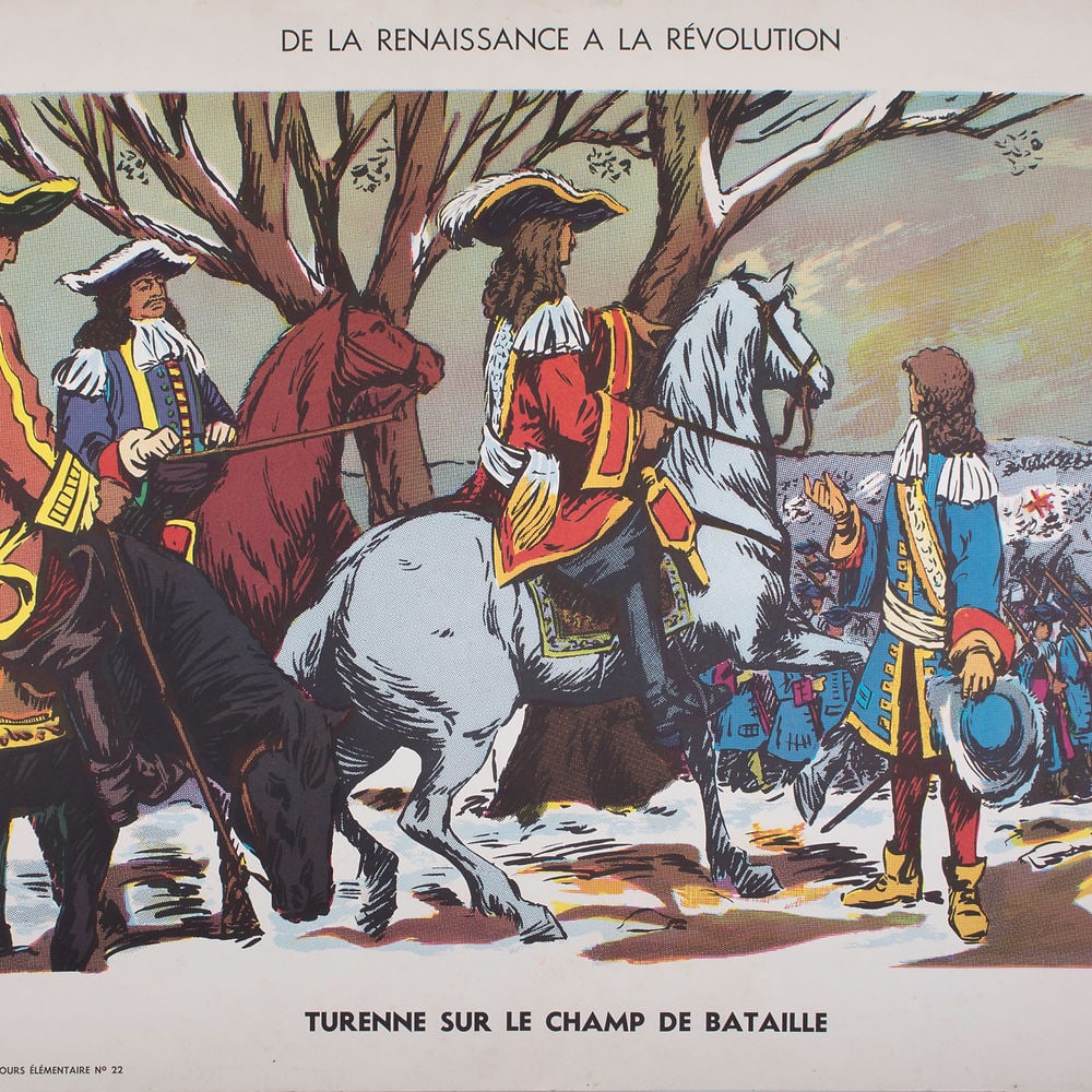 Vintage History french School Poster, Georges Lang 18 and 22 circa 1950 - 3