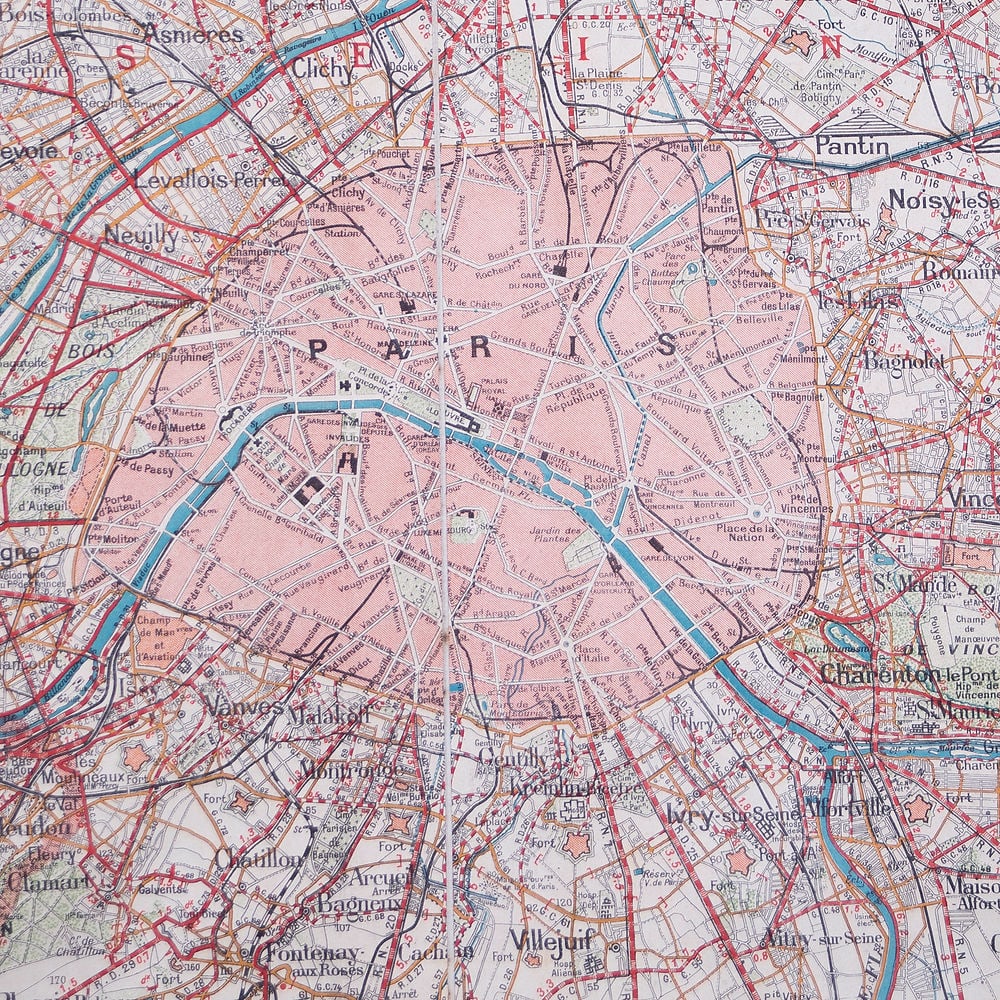 Environs de Paris detailed roadmap Tarride (surrending ) 13 miles around - 3