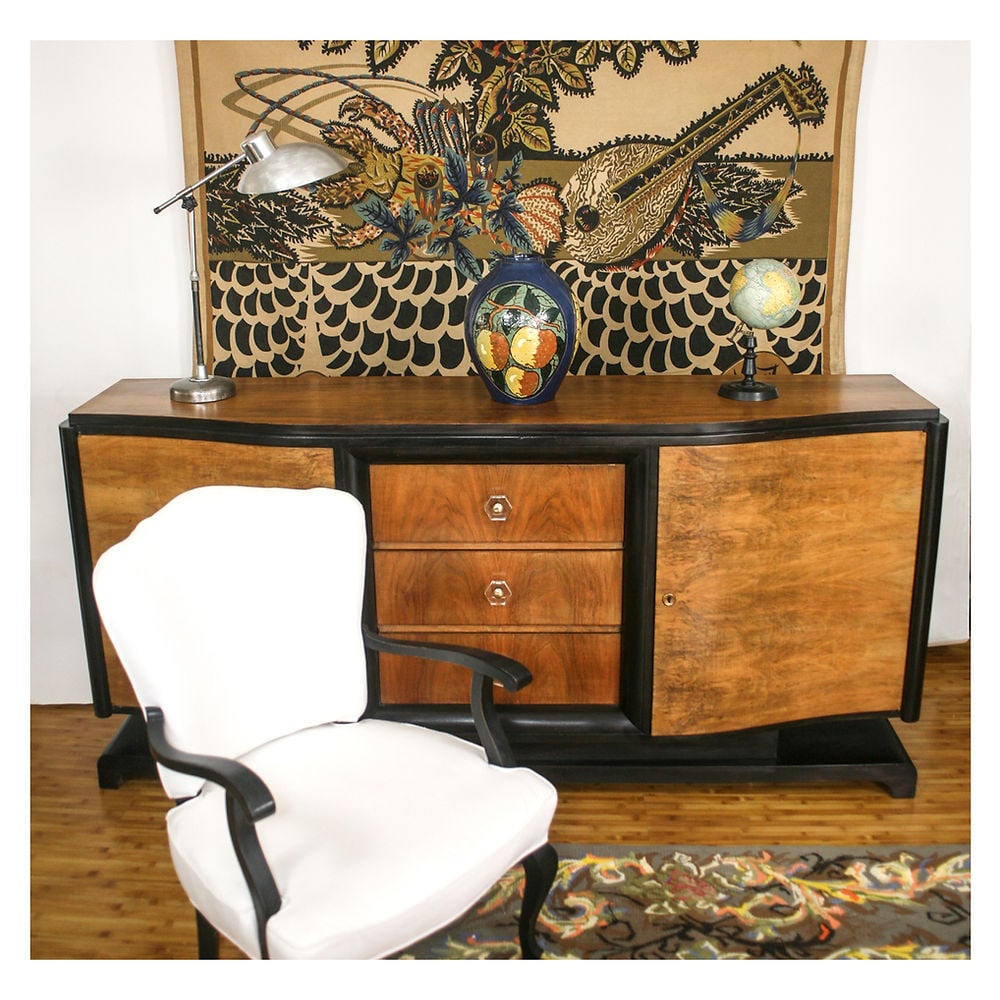 FRENCH ART DECO CUBIST MODERNIST SIDEBOARD DOMINIQUE ADNET - 8