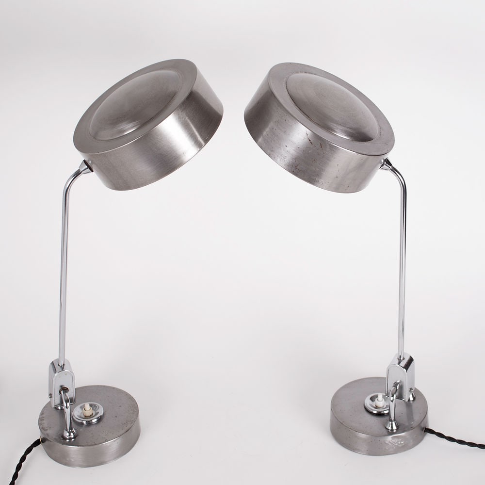 Pair of 700 modernist French task lamp mid century Jumo - 5