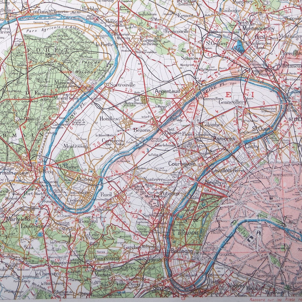 Environs de Paris roadmap Taride North west (surrending ) 31 miles - 3
