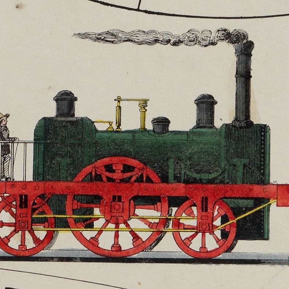 The Race Around the World, Coqueret, publisher, lithographs. H. Jannin, Paris," - 2