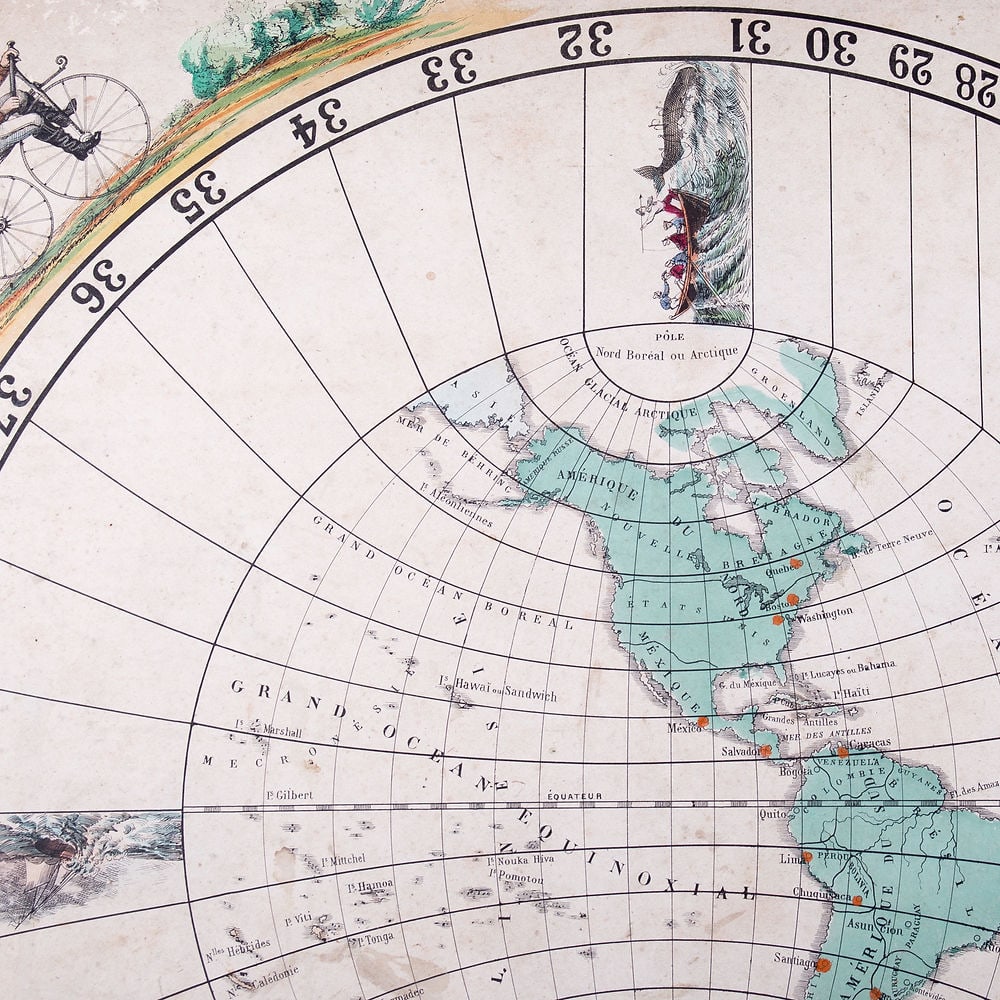 The Race Around the World, Coqueret, publisher, lithographs. H. Jannin, Paris," - 3