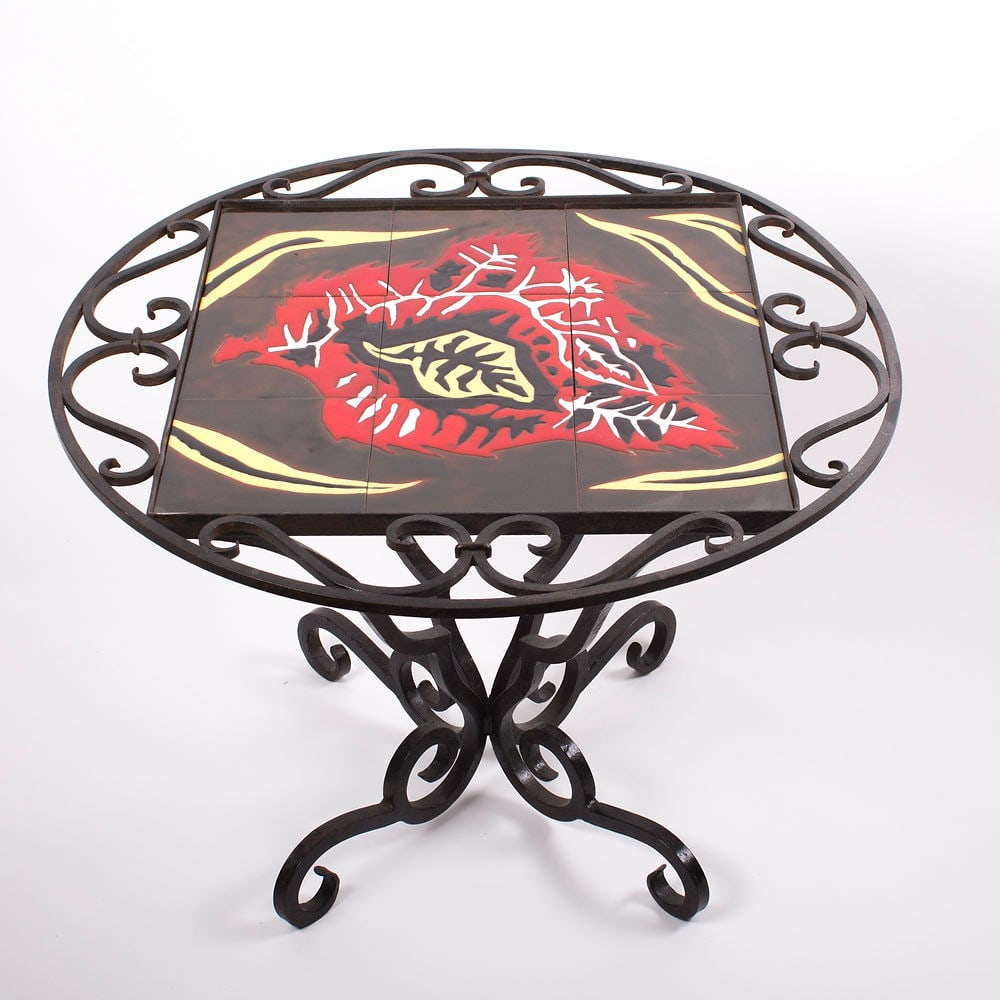 French mid century tiles coffee table Jean Lurcat signed (1 of 6)