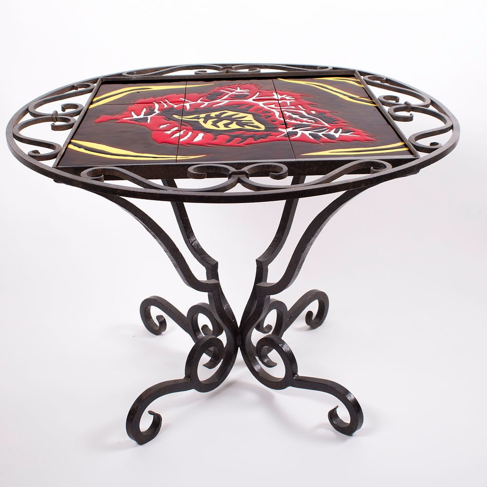 French mid century tiles coffee table Jean Lurcat signed - 4
