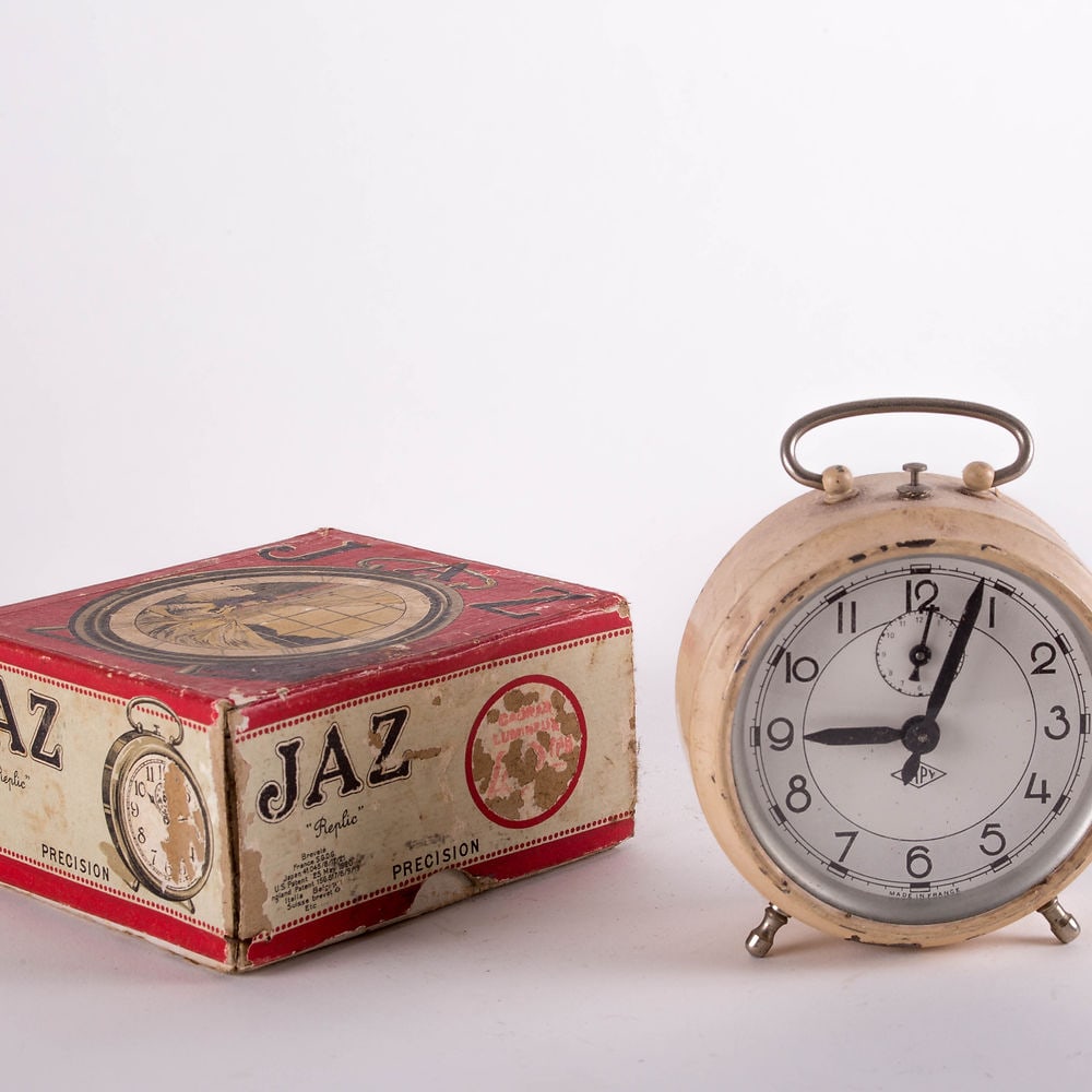 French Art Deco Art Deco alarm Clock JAZ with original box - 4