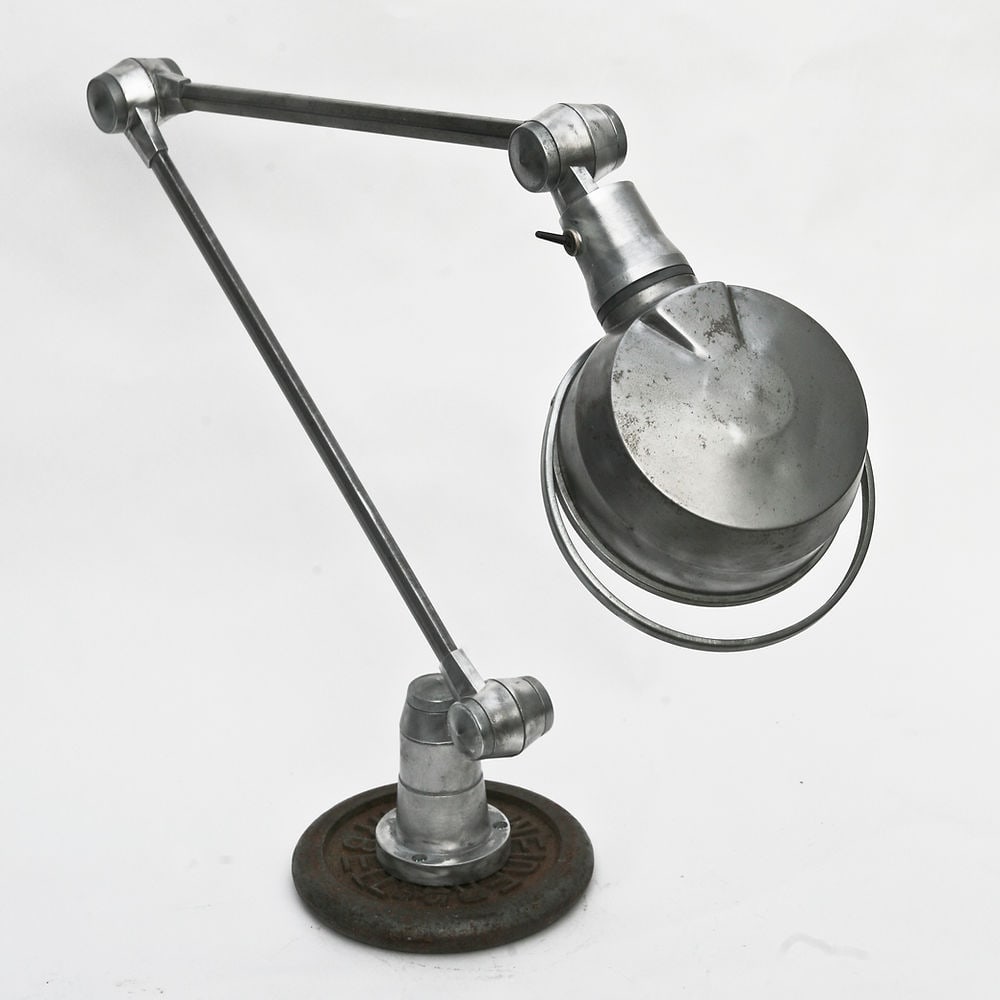 FRENCH INDUSTRIAL JIELDE MODERNIST LAMP DOMECQ LAC: French modernist lamp made in the 1970's , by Jean Louis Domecq , you can also Google it to find several example on other dealer's sites. It is the original design , other extension can be added to ex