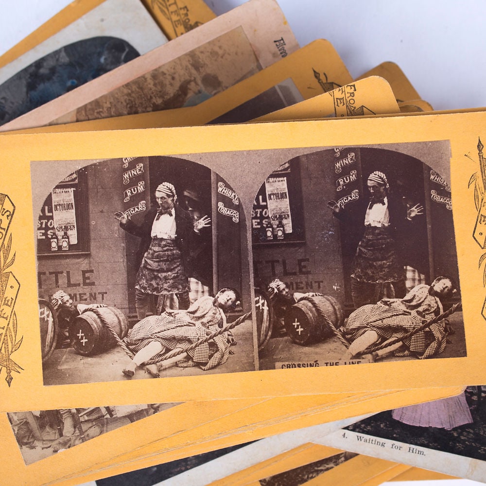 Antique French stereoscopic viewer 19th. with 40 views - 8