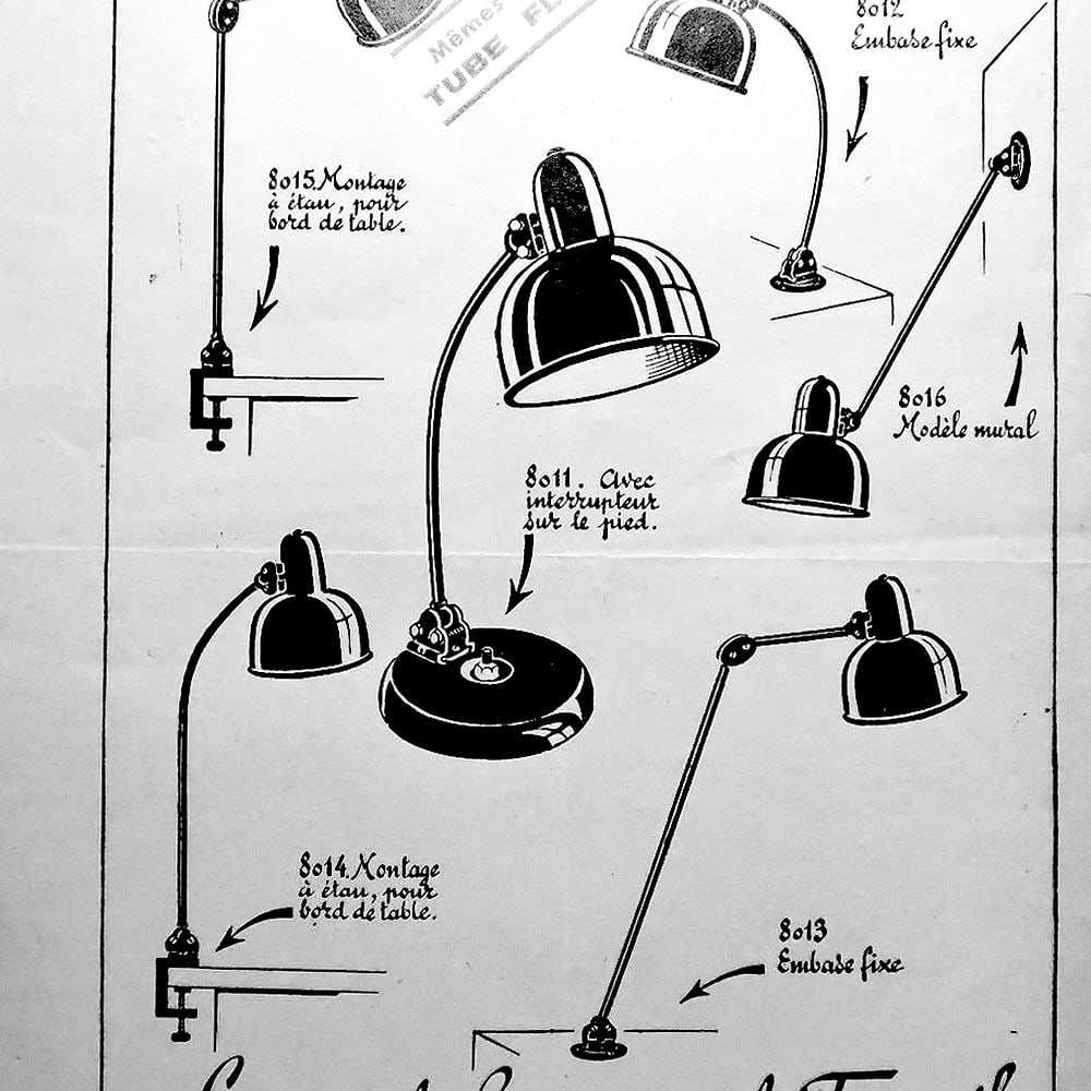 BAUHAUS INDUSTRIAL PAIR OF DESK LAMP CHRISTIAN DELL KAISER - 5