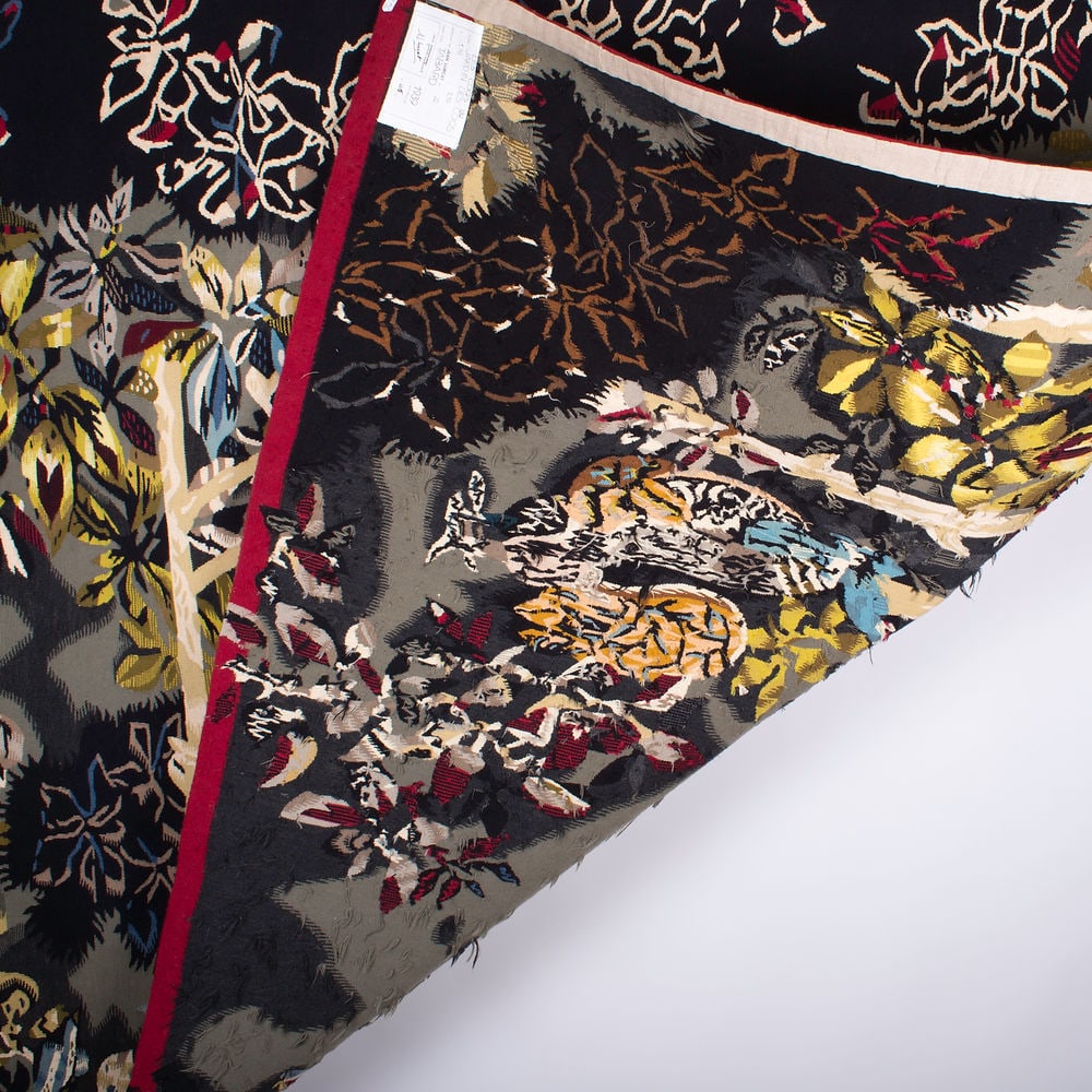 Aubusson Jean Lurcat hand weaved Jardin des coqs Tabard 1939 - 4