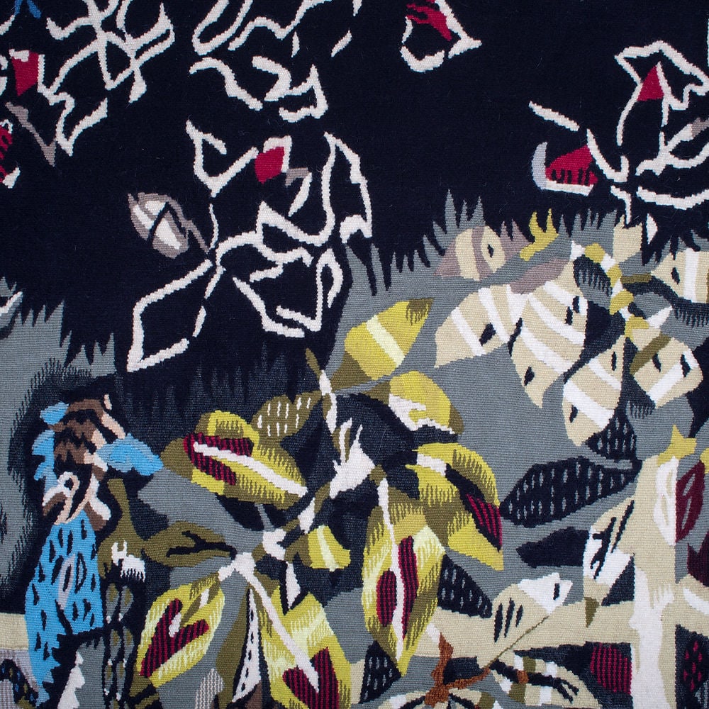 Aubusson Jean Lurcat hand weaved Jardin des coqs Tabard 1939 - 5