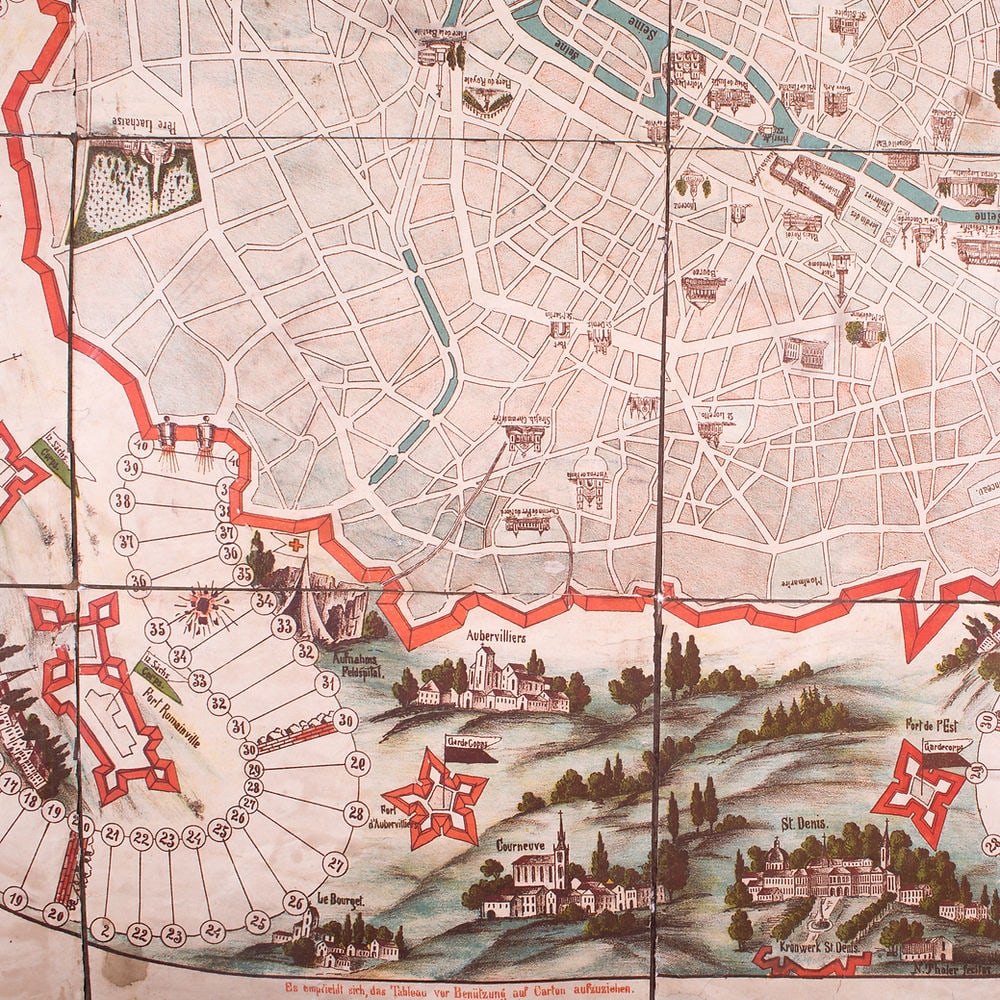 German Ludo game Paris map Franco-German War 1871 - 4