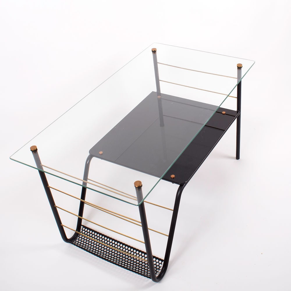 FRENCH MID CENTURY COFFEE TABLE GUARICHE manner - 2