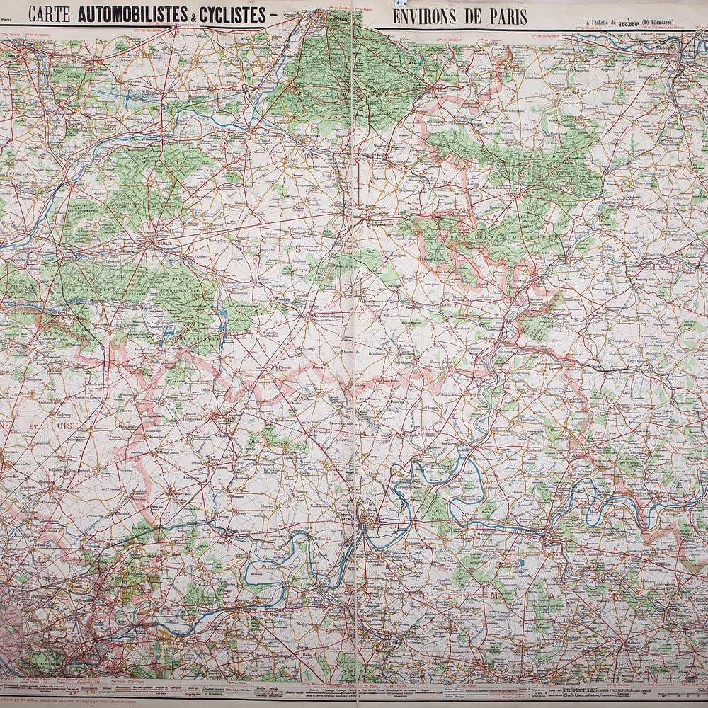 Environs de Paris Bike and car Taride north east 50 miles 1/10000 (1 of 5)